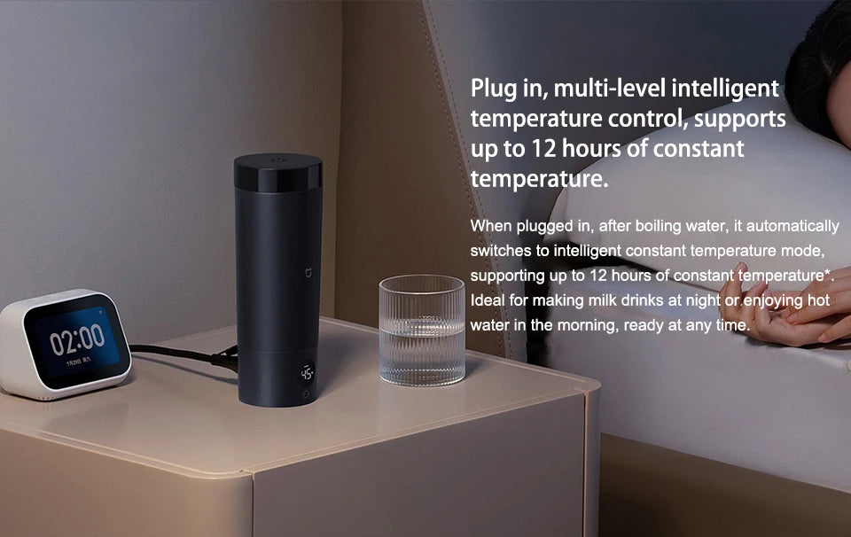 NEW XIAOMI Mijia Portable Electric Kettle 2 Thermos Cup Fast Water Boiler 350ml Smart Temperature Insulated Kettle Travel - CN.