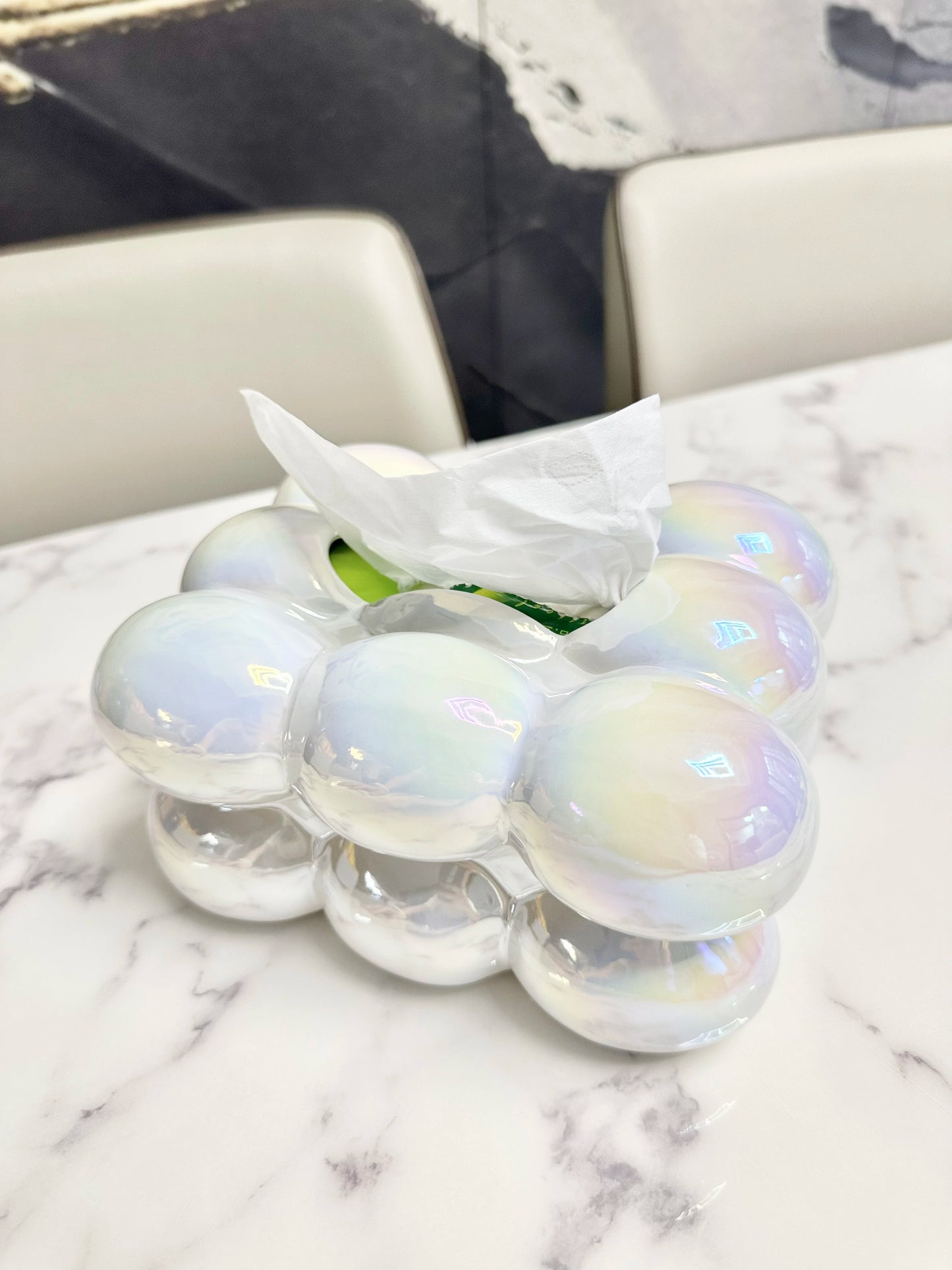 Cotton Candy Drawer Tissue Box Ceramic Light Luxury Home Living Room Creative Table Tissue Box Modern Ceramics Tissue Case