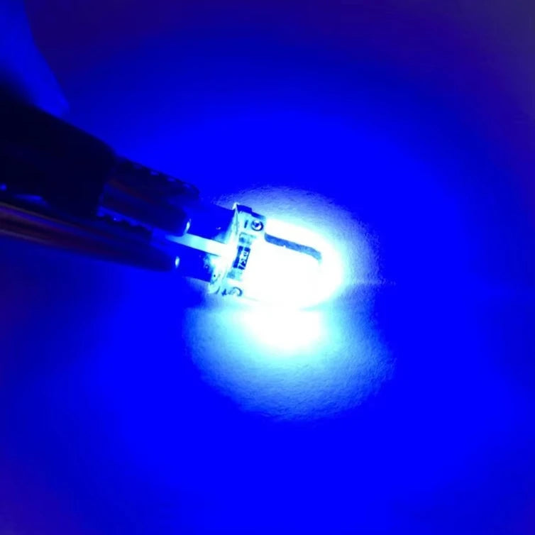 10pcs t 10 w5w Cob Glühbirne 1w DC12V Mini LED Lichter weiß blau rot gelb grün rosa rosa Silikon lampe für Auto Innen beleuchtung.