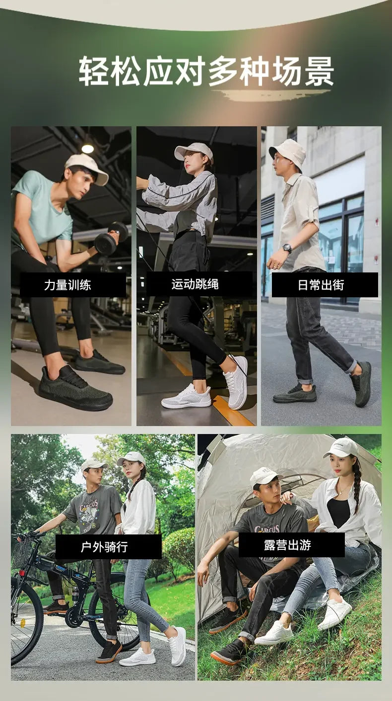 Sommer Breite Schuhe Männer Barfuß Breite Kappe Weichen Sohlen Outdoor Jogging Lace Up Casual Sneaker Atmungsaktive Laufschuhe Tenis Jeans.