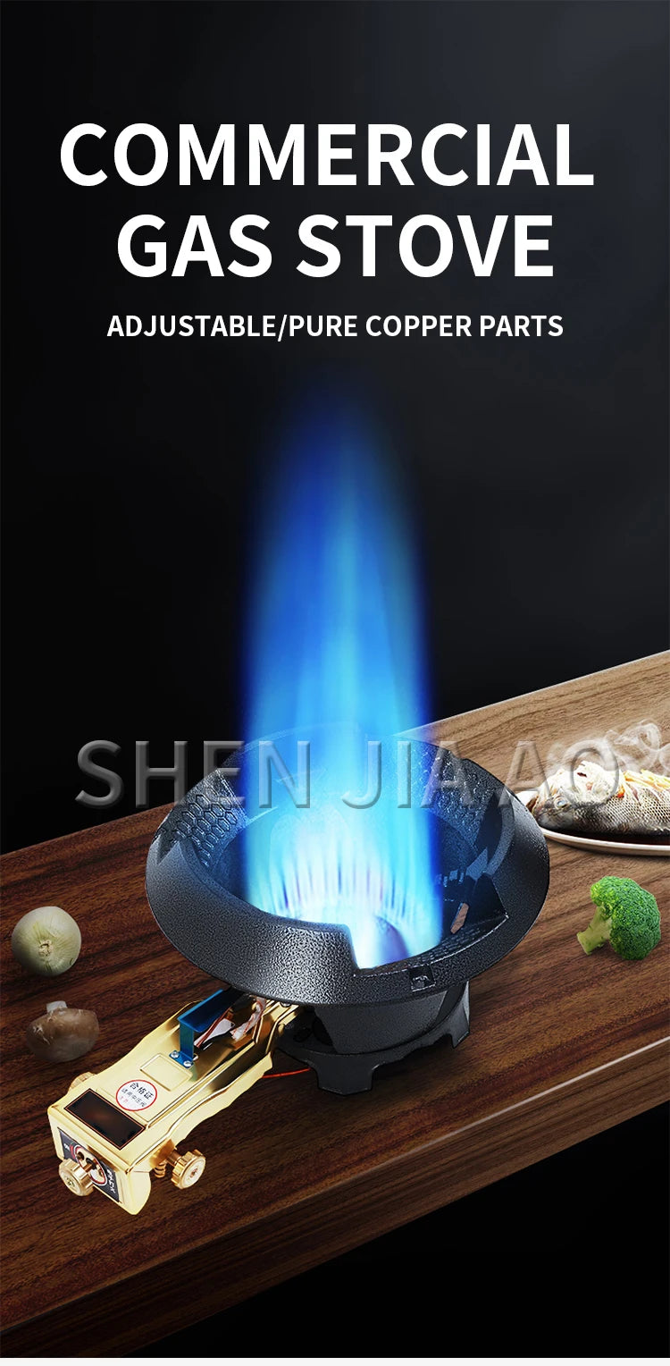 8#/10# Commercial High-pressure Gas Stove Single-hole High-pressure Liquefied Gas Stove for Hotel Restaurants.