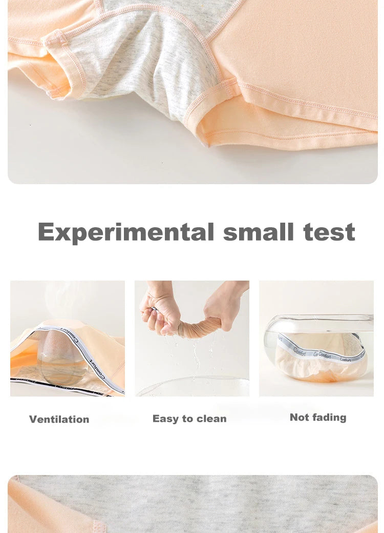 1pcs Cotton Women's Menstrual Panties Physiological Pants Leak Proof Underwear Ladies Period Panty High Waist Safety Briefs.