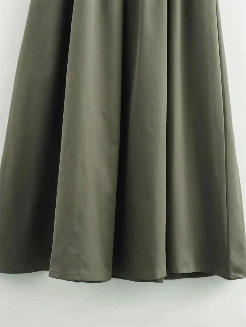 MUJER Zipper Langes Kleid Frau Plissee Ärmelloses, Figurbetontes Kleid Sommer Elegante Party Kleider Für Frauen 2025, Neue Midi Kleider.