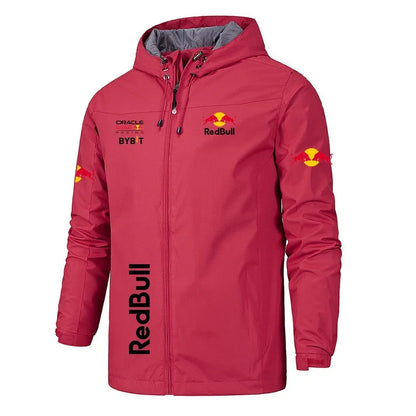 2026 Spring Autumn Motorcycle Jacket Red Bull Logo Printed Jacket Autumn Men's Zip Jacket Red Bull Logo Men's Jacket S-5XL.