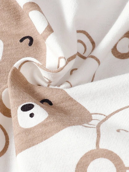 0-9 Months Baby Boy Set Little Bear Long Sleeve Bodysuit+Pants+Hat+Socks 4pcs/Set Baby Spring Autumn clothing Newborn set.