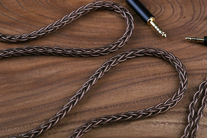OPENHEART Kingwood 8 Core Litz OCC Headphone Cable 1 to 2 jack dual 3.5/2.5/4.4mm/XLR Pure copper Balanced Replacement Cable
