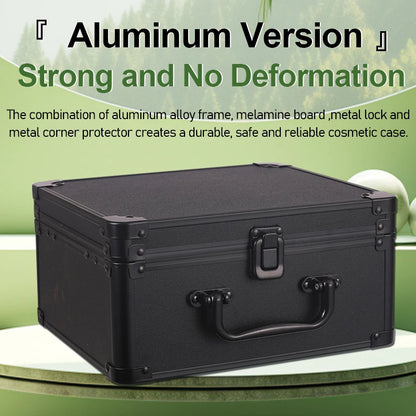 GLADCASE 2025 Portable Makeup Case with adjustable LED light Mirror carry Cosmetic Box Organizer train Beauty for dailry travel.