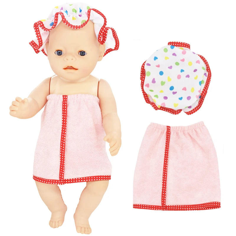 40 cm reborn baby doll bathrobe for 17 inch bebe doll clothes children gift toys wear.