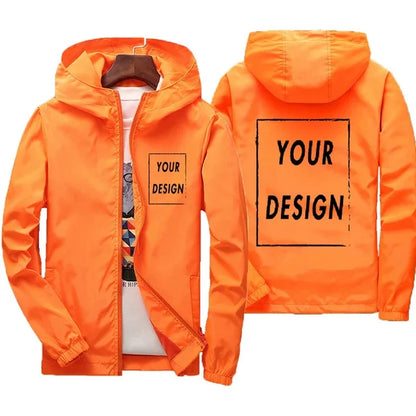 Custom Brand Logo Autumn Jacket Men Waterproof Warm Windbreaker Casual Clothing Big Size 7Xl Men Green Black Red Jacket Outdoor.