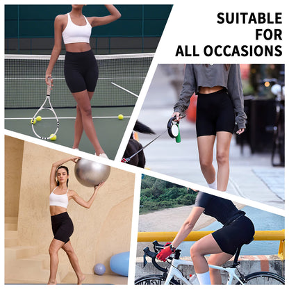 High Waisted Biker Shorts For Women With Pockets Super Soft No See Through Workout Running Yoga Athletic Push Up Gym.