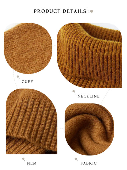 Gestrickte Pullover Kaschmir Pullover frauen 100% Merino Wolle Rollkragen Mode Pullover Winter Herbst Jumper Top Weibliche Kleidung