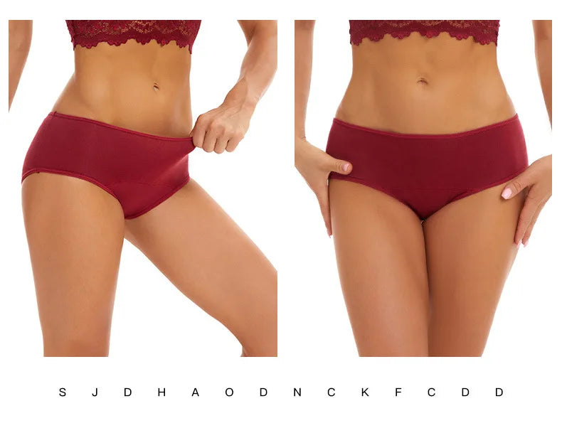 2pcs Woman Menstrual Panties Breathable Large Size Female Cotton Brief Low Waist Physiological Period Underwear Postpartum Panty.