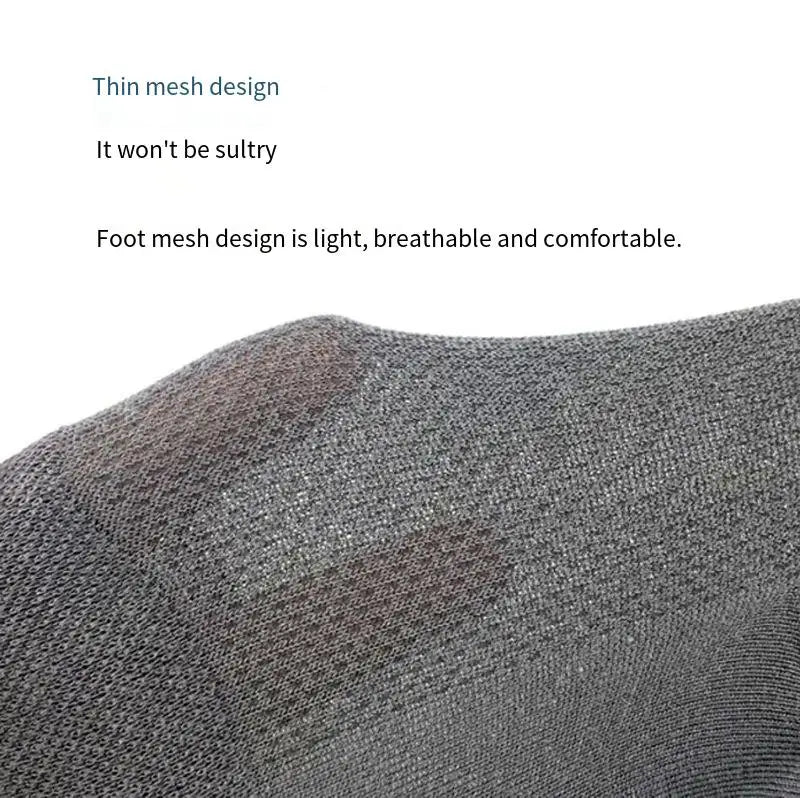 10 Pair Men's Summer Mesh Bamboo Fiber Socks Fashionable Breathable Business Socks Suitable For Sweaty Feet Casual Socks.