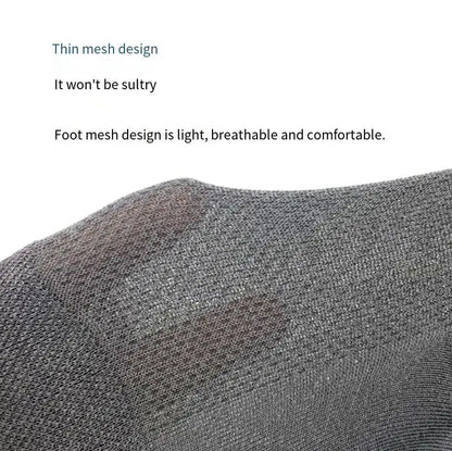 10 Pair Men's Summer Mesh Bamboo Fiber Socks Fashionable Breathable Business Socks Suitable For Sweaty Feet Casual Socks.