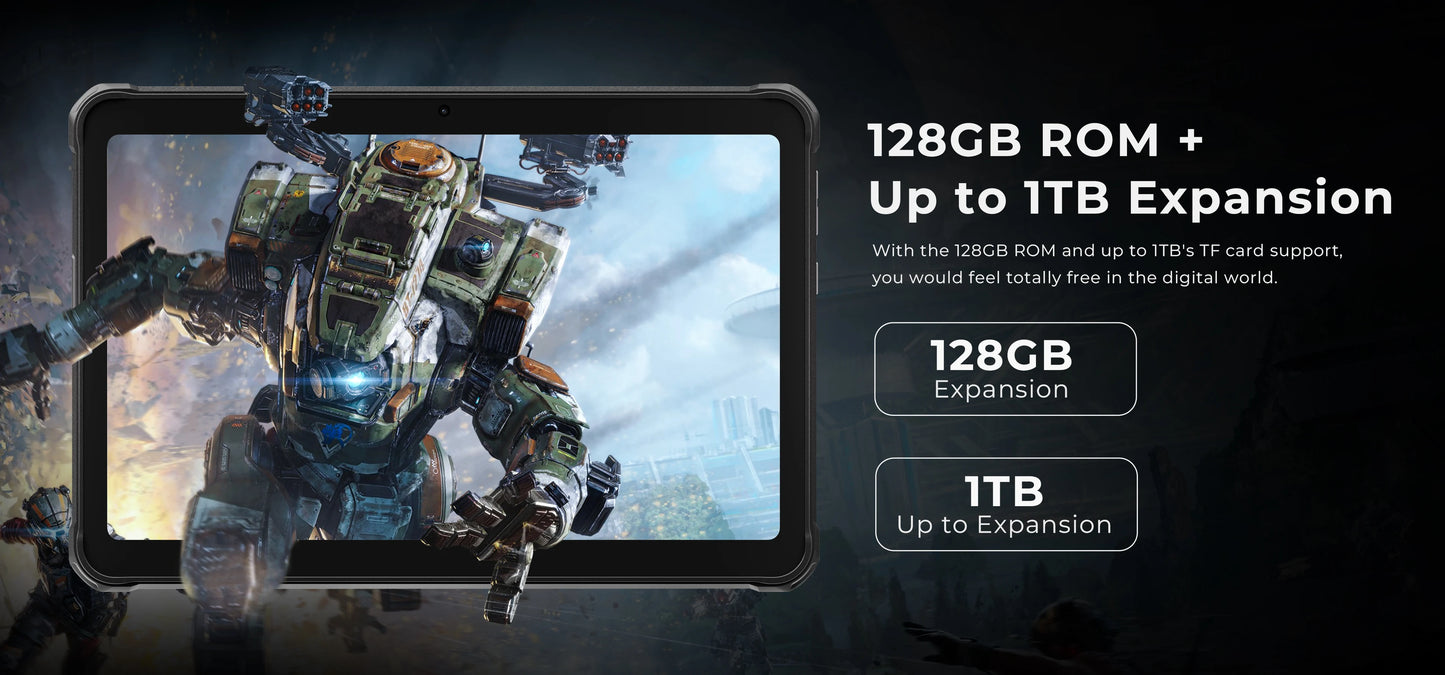 HOTWAV R8 Rugged Tablet 10.1'' HD+ Display 10800mAh Massive Battery Pad Android 14 OS Octa-core 4GB 128GB Tablet PC Global.