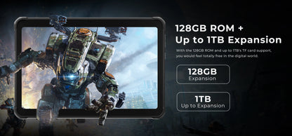 HOTWAV R8 Rugged Tablet 10.1'' HD+ Display 10800mAh Massive Battery Pad Android 14 OS Octa-core 4GB 128GB Tablet PC Global.