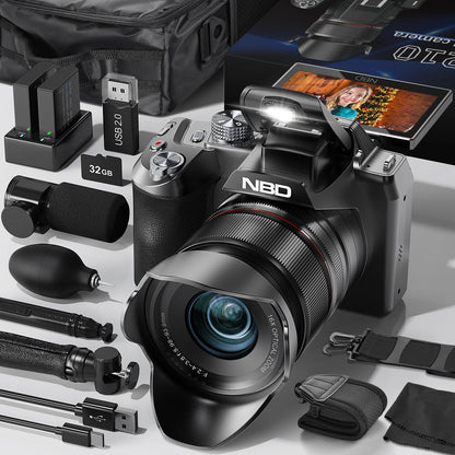 NBD 5K Digital Cameras For Photography, 16X Optical Zoom Camera With WiFi & App Control,64MP Vlogging Camera With 3-inch Screen.