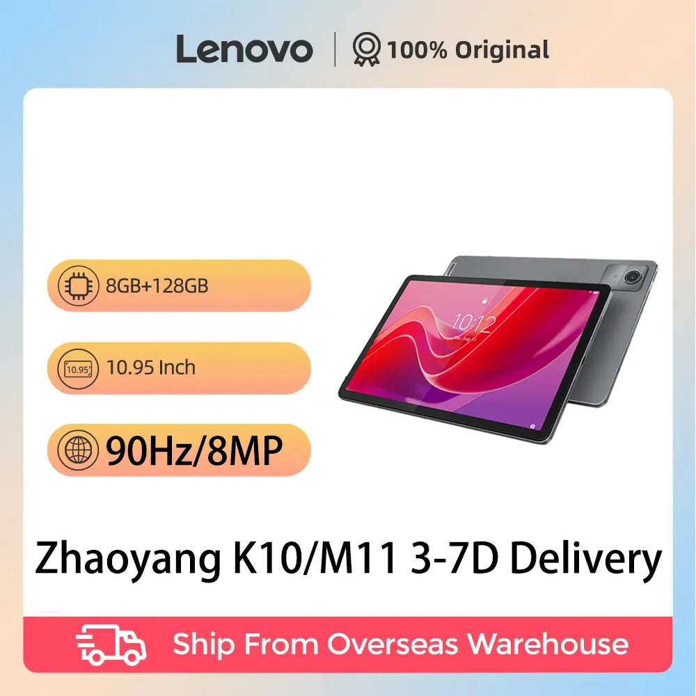 Lenovo Tab M11 10.95 Inch MediaTek Helio G88 Octa-Core 8GB+128GB 1920x1200px WIFI Version Tablet 7040mAh 90Hz 400nits Tablet.