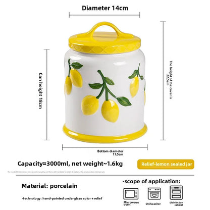 Creative Lemon Plate Ceramic Fruit Dish Ins Style Home Dining Thai Restaurant Tableware.