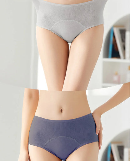 4pcs Women Menstrual Panties+gift Menstrual Cup Female Period Leak Proof Underwear Plus Size Maternal Physiological Briefs.