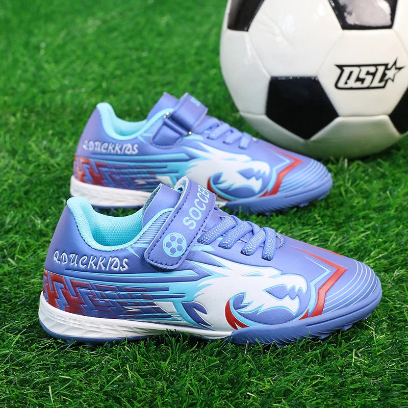 Childrens Football Shoes Summer New Outdoor Grass Professional Competition Training Sports Anti Slip Soccer Shoes for Kids.