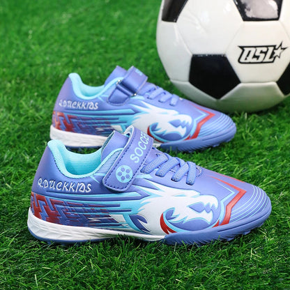 Childrens Football Shoes Summer New Outdoor Grass Professional Competition Training Sports Anti Slip Soccer Shoes for Kids.