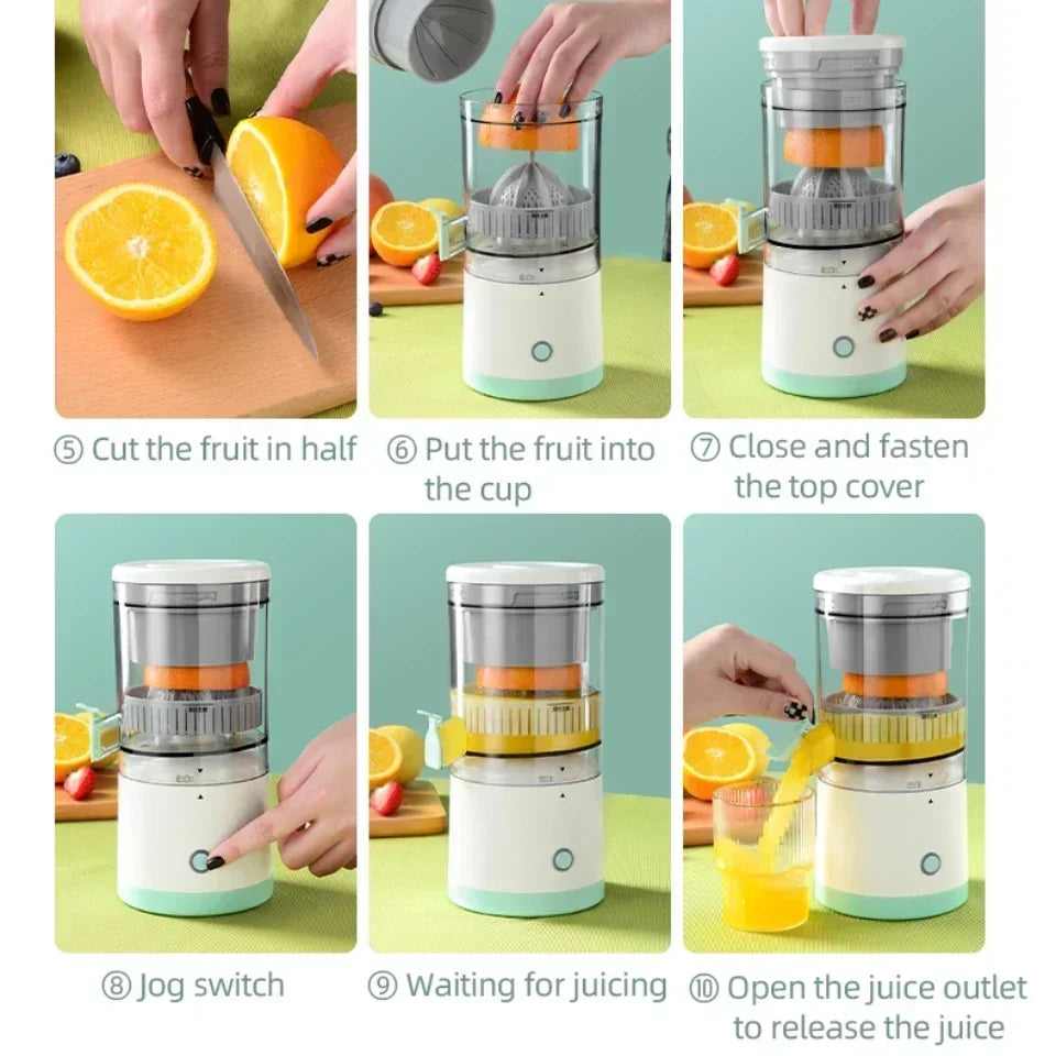 Portable Electric Juicer USB Charging Orange Lemon Fruit Blender Mini Household Juice Squeezer Mixer Citrus Juicer for Travel.