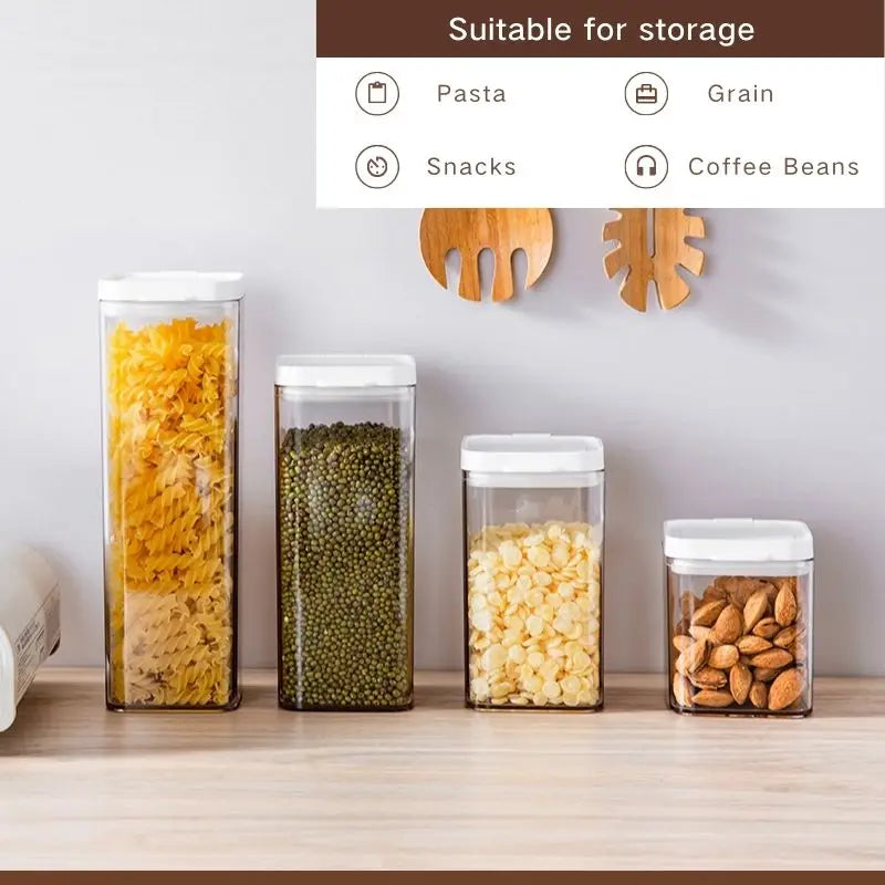 Plastic Storage Container,Sealed Container,kitchen Storage Jars for Grain,Cereal,Pasta,Noodles,Coffee Beans,Leak-proof.