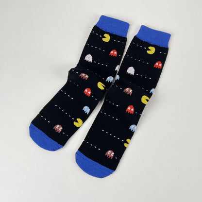 1 Pair Unisex Old School Game Sock Trendy Fashionable Suit In All Seasons For Daily Street.