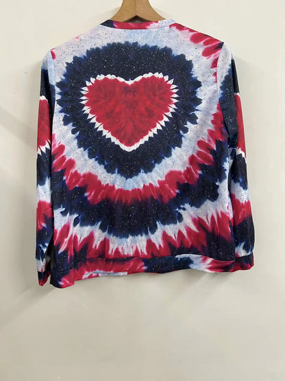 2024 Plus Size Europa und die Vereinigten Staaten Herbst und Winter neue Mode lang ärmelig bedruckte Damen lässig Kapuzen pullover mit Rundhals ausschnitt.