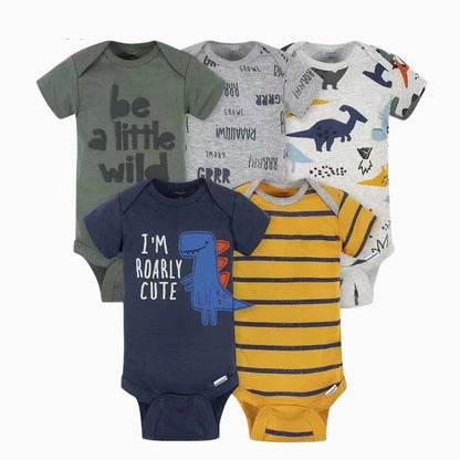 5 Pairs Neugeborenen Baby Body Kurzarm Infant Overall Kurzarm Baumwolle Overalls Neugeborenen Overall Kinder Baby Roup