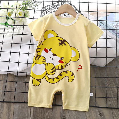 Neugeborenen Sommer Baby Junge Mädchen Cartoon Kurzarm Spielanzug-bodysuit Overall Overall Einem Stück Outfit Kleidung.