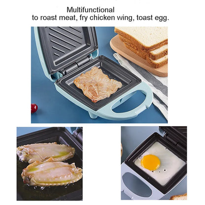 Multifunction Sandwich Maker Fast Heating Toaster Home Breakfast Making Machine Kitchen Electric Baking Pan Roast Meat Omelette.