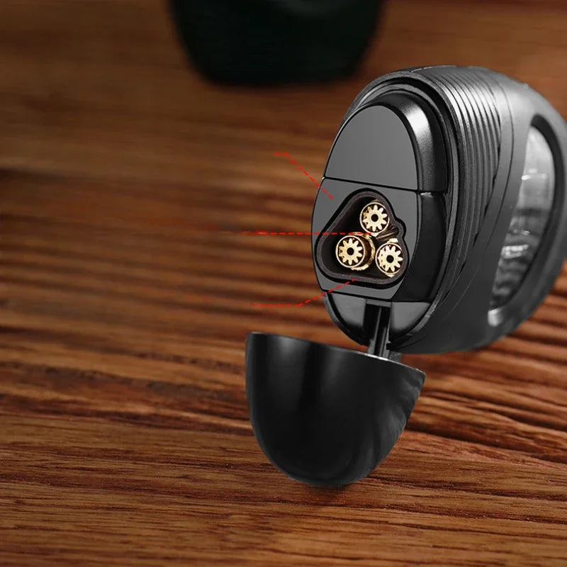 Mini Powerful Windproof Refillable Igniter Butane Gas Turbine Blue Jet Flame Torch Lighter Kitchen Gas Stove Cigar Punch Tool.