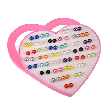 Multicolor 36Pairs Cartoon Hypoallergenic Plastic Stud Earrings Set For Women Girl Cute Animal Flower Ear Wedding Gifts Jewelry