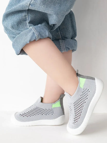 Spring Popular New Baby Shoes Mesh Knit Breathable Kid Girls Boys 0-3T Summer Slip-On Casual Sneakers Toddler Non-Skid Prewalker.