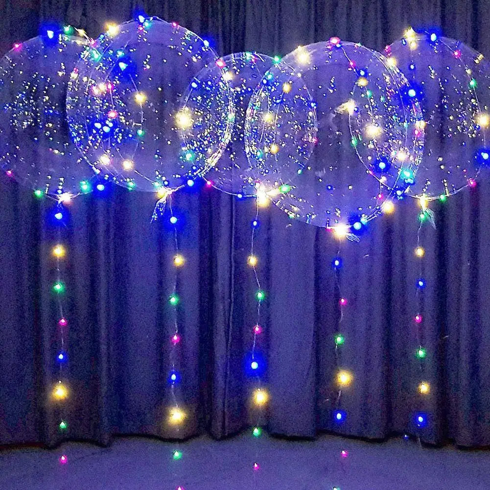 6 stücke 3 satz Transparent Party Glow Bobo Led Ball Leuchten Ballons Hochzeit Blase Ballon Hochzeit Geburtstag Dekoration einzigen.