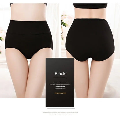 4Pcs/Lot High Waist Underwear Cotton Panties Women Body Slim Abdominal Underwear Plus Size Girls Briefs Female Lingerie Shaper.