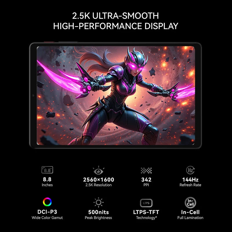 ALLDOCUBE iPlay 70 mini Ultra Gaming Tablet 8.8'' 2.5K 144Hz Snapdragon 7+Gen3 20GB（12+8 Virtual）RAM 256GB ROM 7300mAh Android14.