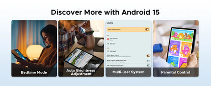 DOOGEE Tab E3 Max Tablet PC Android 15 Gemini AI Quad Speakers 14'' 2.1K Display 32GB(8+24) RAM 256GB ROM 13500mAh Battery Pad