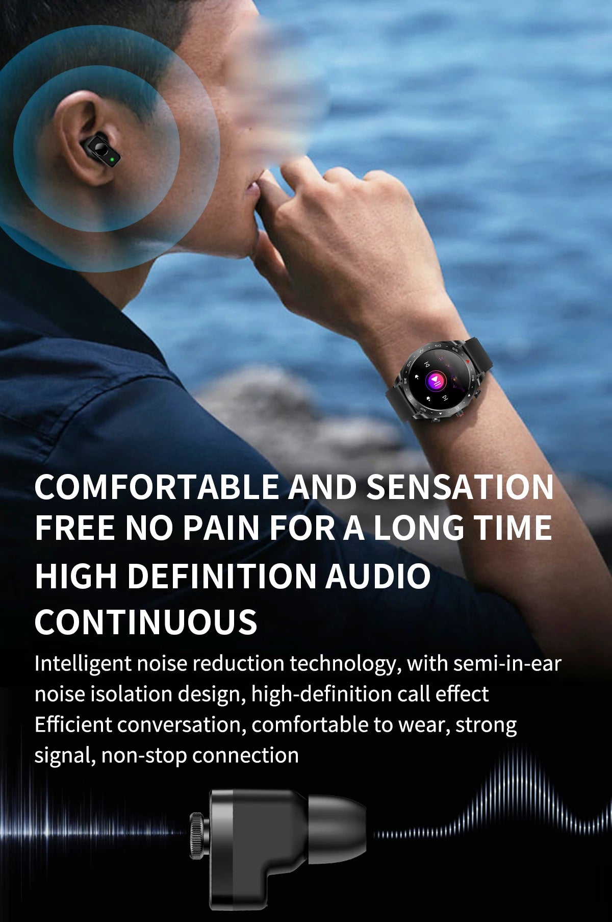 2024 New Smart Watch TWS 2-in-1 Bluetooth Earphones HIFI 9D Sound Quality Bluetooth Call For Men and Women Sports Smartwatches.