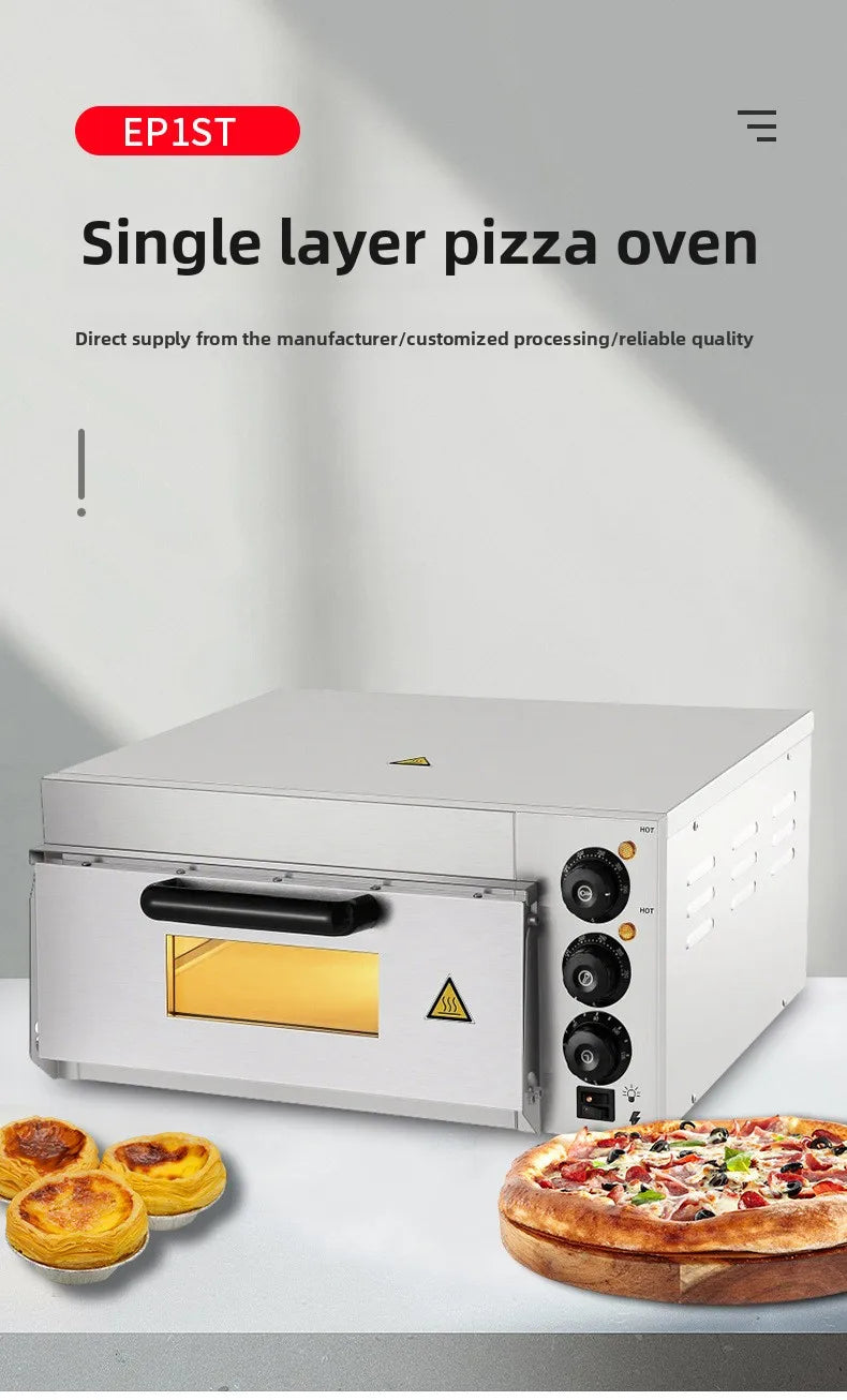 Einschichtiger Pizzaofen, Knopftyp, Elektroofen