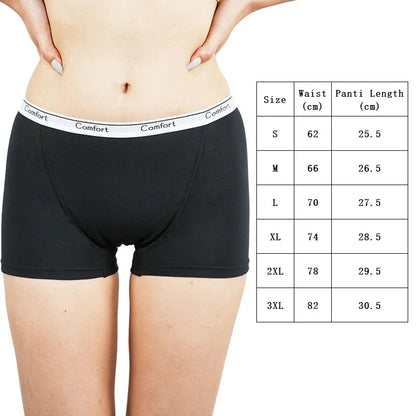 Cotton Menstrual Panties Women Leak Proof Boxer Short Underwear Female Menstruation Period Boyshort Underpants Woman Panty Panti.