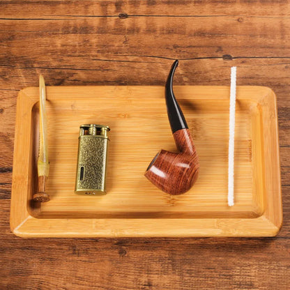Multifunctional Bamboo Wooden Tobacco Cone Holder Portable Herb Rolling Tray Cigarettes Accessories.