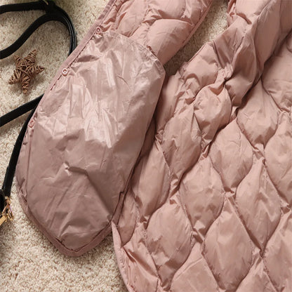 2024 neue Ankünfte Frauen Mode Ultraleicht Dünne Mit Kapuze Unten Jacken Frühling Winter Weiblichen Koreanischen Slim Fit Ärmellose Puffer Mantel.