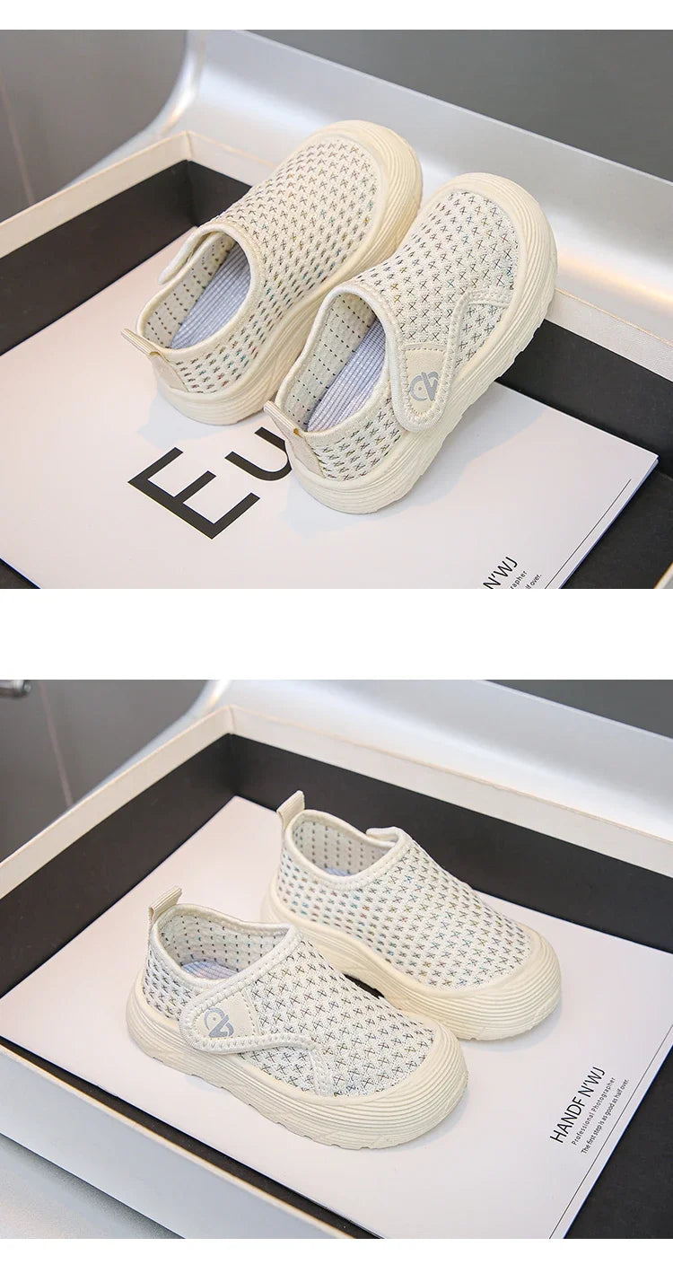 Students Casual Shoes Mesh Breathable Children Tennis Shoes Soft Bottom Comfortable 2025 New Fashion Kids Sports Shoes Non-slip.