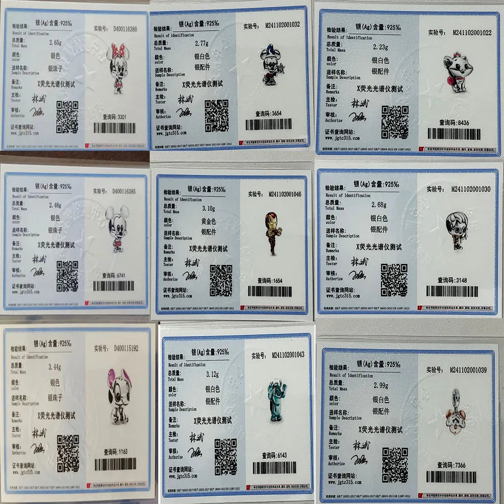 100% 925 sterling silver Disney 100th anniversary charm beads suitable for original DlY bracelet, women's fashion gift.