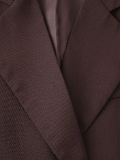 TRAFZA Frauen Elegante Feste Revers Zwei Tasten Anzug Jacke Mode Lange Hülse Dünne Kurze Mäntel 2024 Neue Casual Büro Dame Blazer.