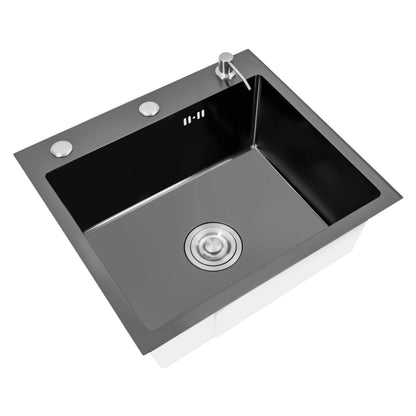 Edelstahl-Küchenspüle, robust, 201 SS, Unterbau/Topmount, großes tiefes Becken, spritzwassergeschützt, schneller Abfluss für Zuhause/Restaurant