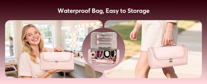 5 in 1 High-Speed Hot Air Styler Frizz-Free Fast Drying No Heat Damage Hair Dryer Curl Volumize Straighten with Travel Bag